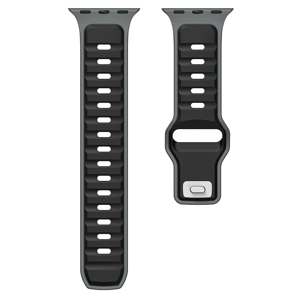 Xiaomi Redmi Watch 5 Active Zore KRD-135 22mm Silikon Kordon Strap Kayış Koyu Yeşil-Siyah