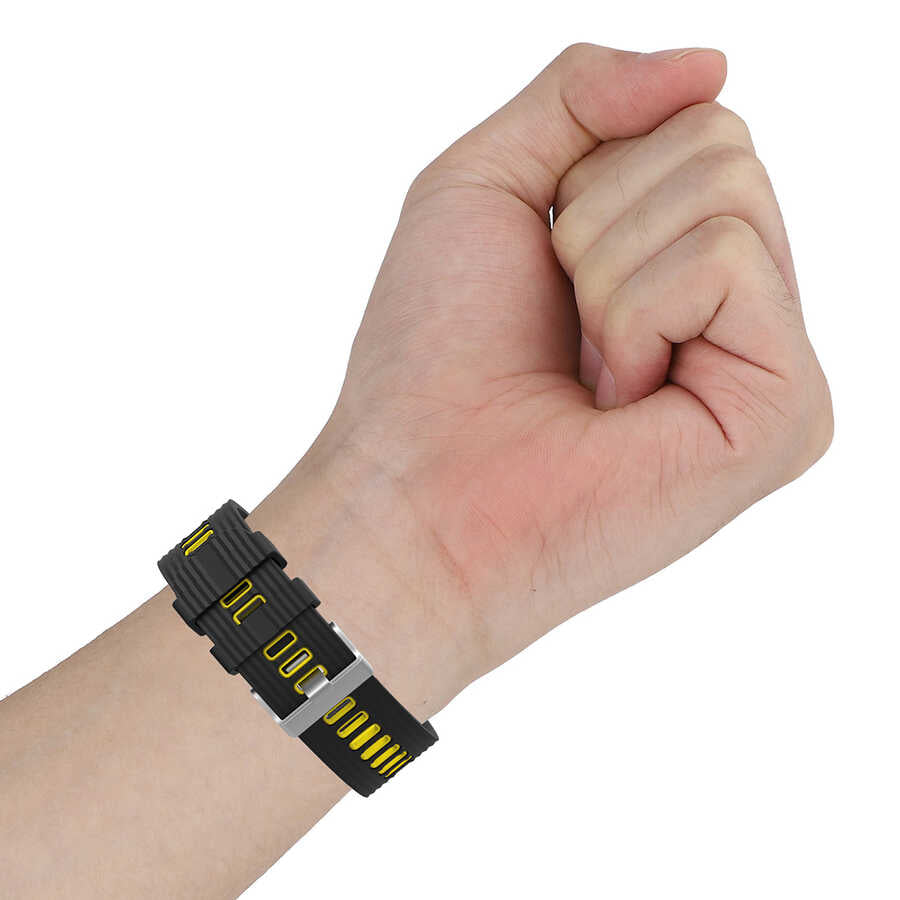 Xiaomi Redmi Watch 5 Active Zore KRD-55 Silikon Kordon Siyah-Kırmızı