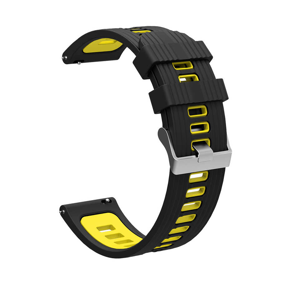 Xiaomi Redmi Watch 5 Active Zore KRD-55 Silikon Kordon Siyah-Kırmızı