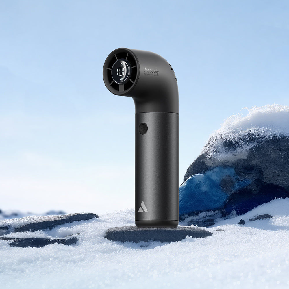 Aecooly PH01 Aero Pro Serisi Dijital LED Göstergeli Portatif Soğutucu El Fanı Siyah