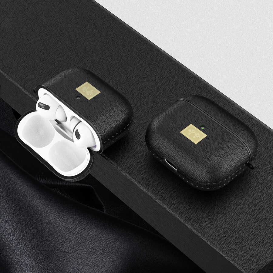 Apple Airpods 3. Nesil Kılıf Deri Görünümlü Askı Aparatlı Wlons Kılıf Koyu Yeşil