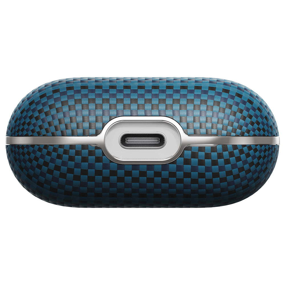 Apple Airpods 4 Kılıf Aramid Fiber Pitaka Tactile Woven Sunset-Moonrise Serisi Sunset Kapak Kahverengi