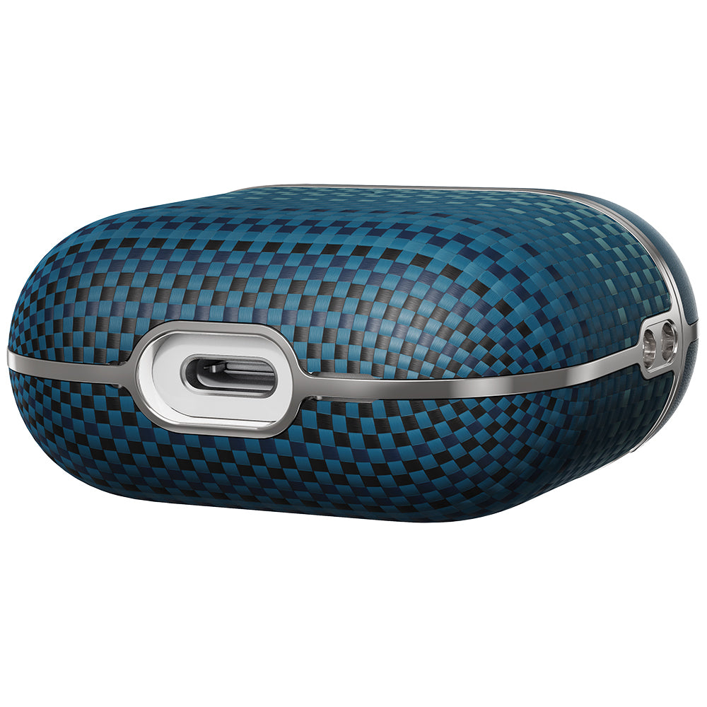 Apple Airpods 4 Kılıf Aramid Fiber Pitaka Tactile Woven Sunset-Moonrise Serisi Sunset Kapak Kahverengi