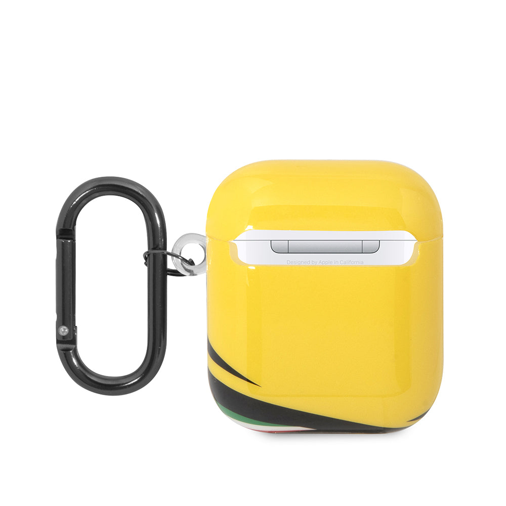 Apple Airpods Kılıf Ferrari Orjinal Lisanslı IML Baskılı Klasik Logolu TPU Kılıf Kırmızı