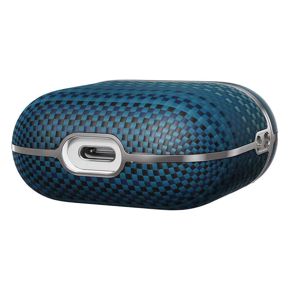 Apple Airpods Pro 2 Kılıf Aramid Fiber Pitaka Tactile Woven Sunset-Moonrise Serisi Sunset Kapak Kahverengi