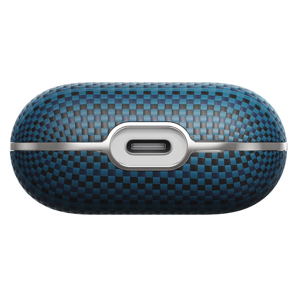Apple Airpods Pro 2 Kılıf Aramid Fiber Pitaka Tactile Woven Sunset-Moonrise Serisi Sunset Kapak Kahverengi
