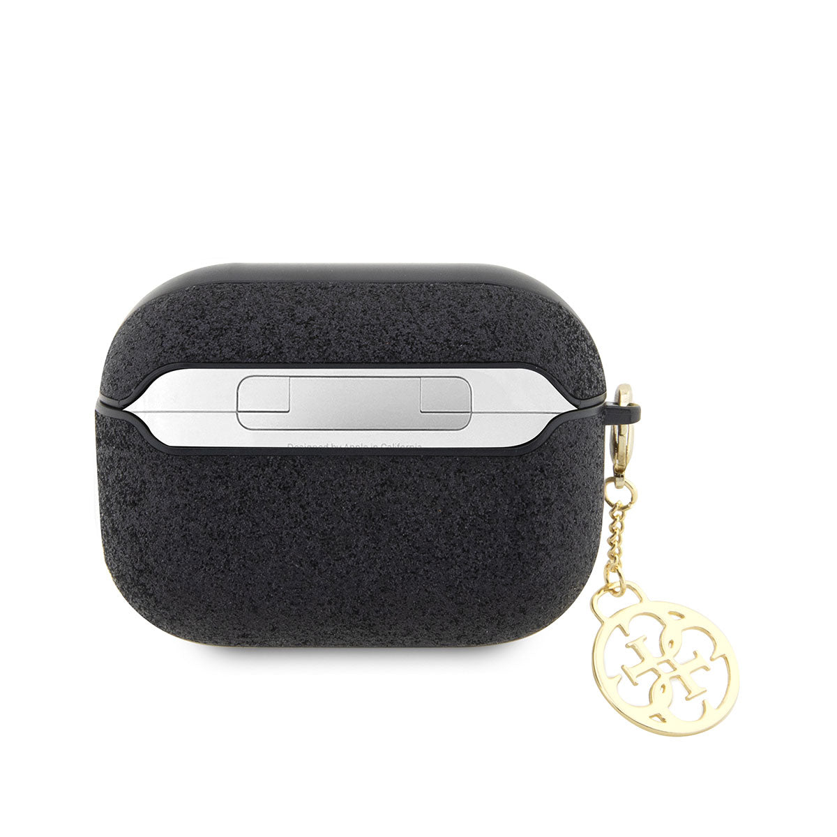 Apple Airpods Pro 2 Kılıf GUESS Glitter 4G Charm Kapak Siyah