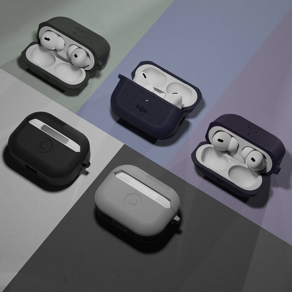 Apple Airpods Pro 2 Kılıf Kajsa Luxe Collection Kablosuz Şarj Uyumlu Kılıf Lacivert