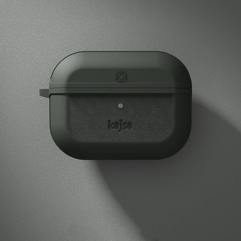 Apple Airpods Pro 2 Kılıf Kajsa Luxe Collection Kablosuz Şarj Uyumlu Kılıf Olive