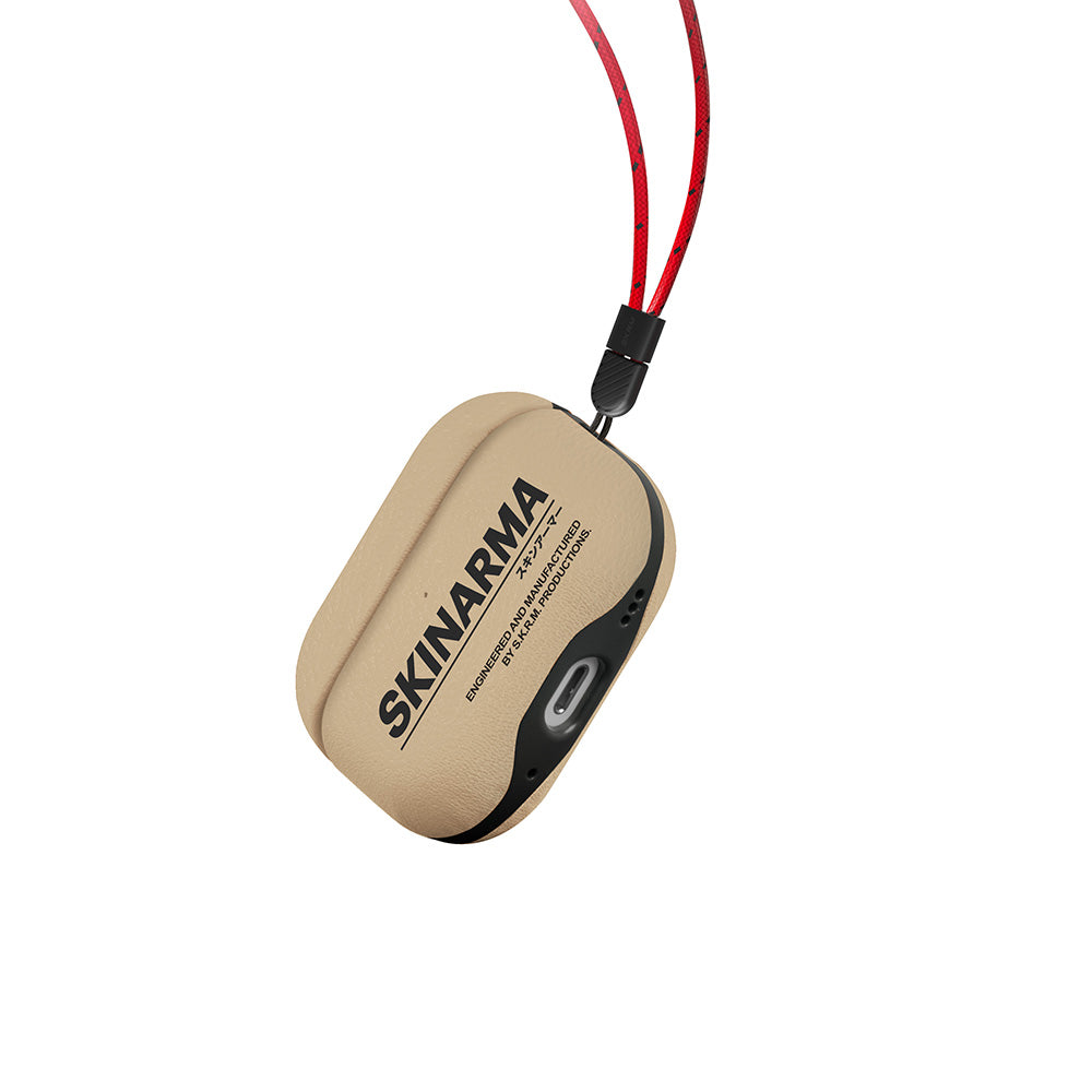 Apple Airpods Pro 2 Kılıf SkinArma PU Deri Tasarım Spunk Kılıf Turuncu