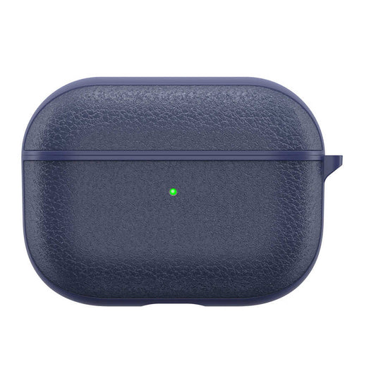 Apple Airpods Pro Kılıf Wiwu Calfskin Kılıf Lacivert