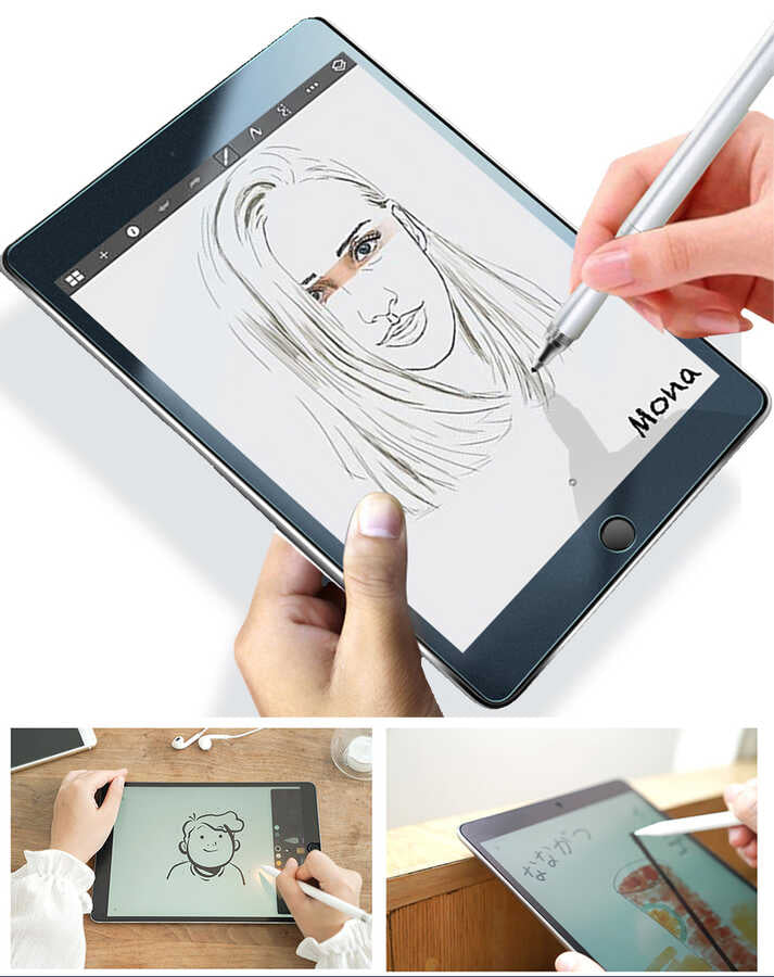 Apple iPad 10.2 2021 (9.Nesil) Kağıt Hisli Wiwu iPaper Like Tablet Ekran Koruyucu Renksiz