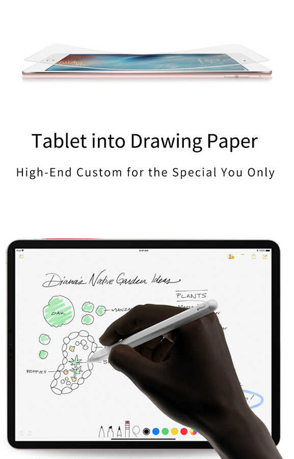 Apple iPad 10.2 2021 (9.Nesil) Kağıt Hisli Wiwu iPaper Like Tablet Ekran Koruyucu Renksiz