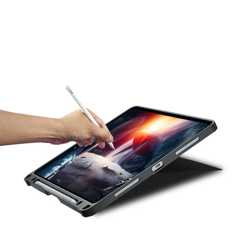 Apple iPad 10.2 2021 (9.Nesil) Wiwu Mag Touch Klavyeli Standlı Kılıf Siyah