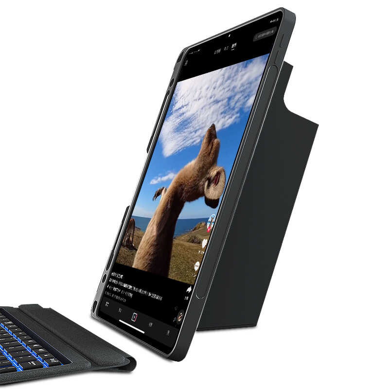Apple iPad 10.2 2021 (9.Nesil) Wiwu Mag Touch Klavyeli Standlı Kılıf Siyah
