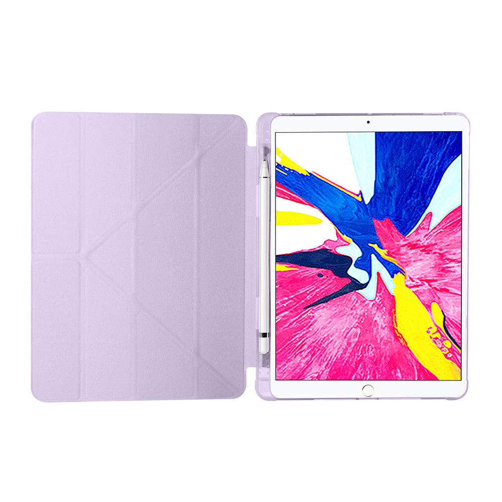 Apple iPad 10.2 (8.Nesil) Kılıf Zore Tri Folding Kalem Bölmeli Standlı Kılıf Koyu Yeşil