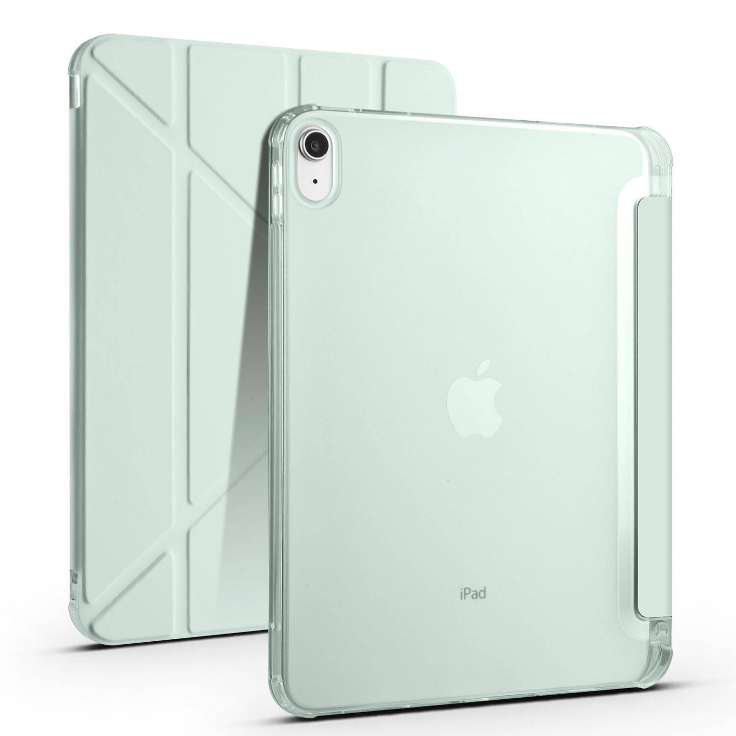 Apple iPad 10.9 2022 (10.Nesil) Kılıf Zore Tri Folding Kalem Bölmeli Standlı Kılıf Siyah