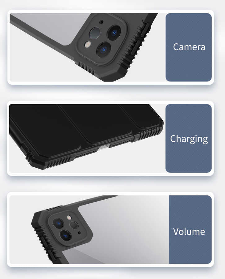 Apple iPad 9.7 2017 (5.Nesil) Wiwu Alpha Tablet Kılıf Siyah