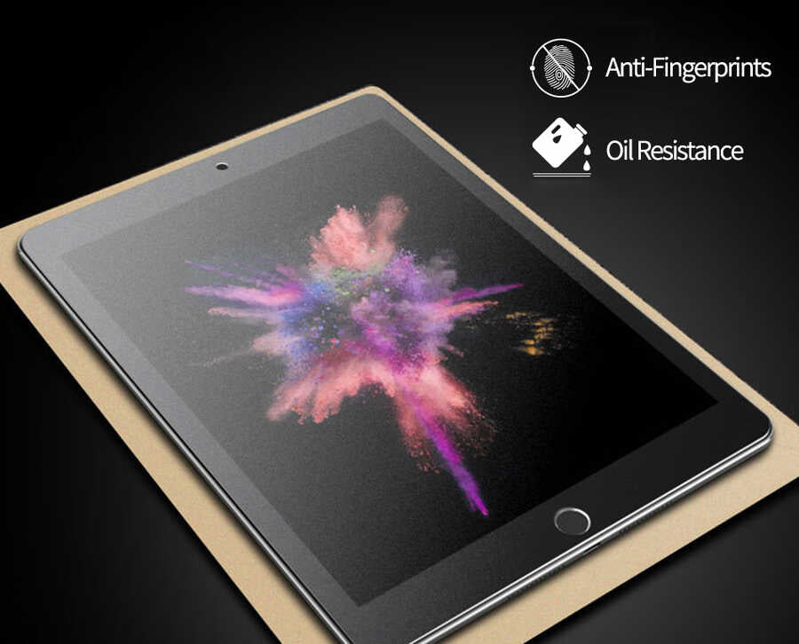 Apple iPad 9.7 2018 (6.Nesil) Kağıt Hisli Wiwu iPaper Like Tablet Ekran Koruyucu Renksiz