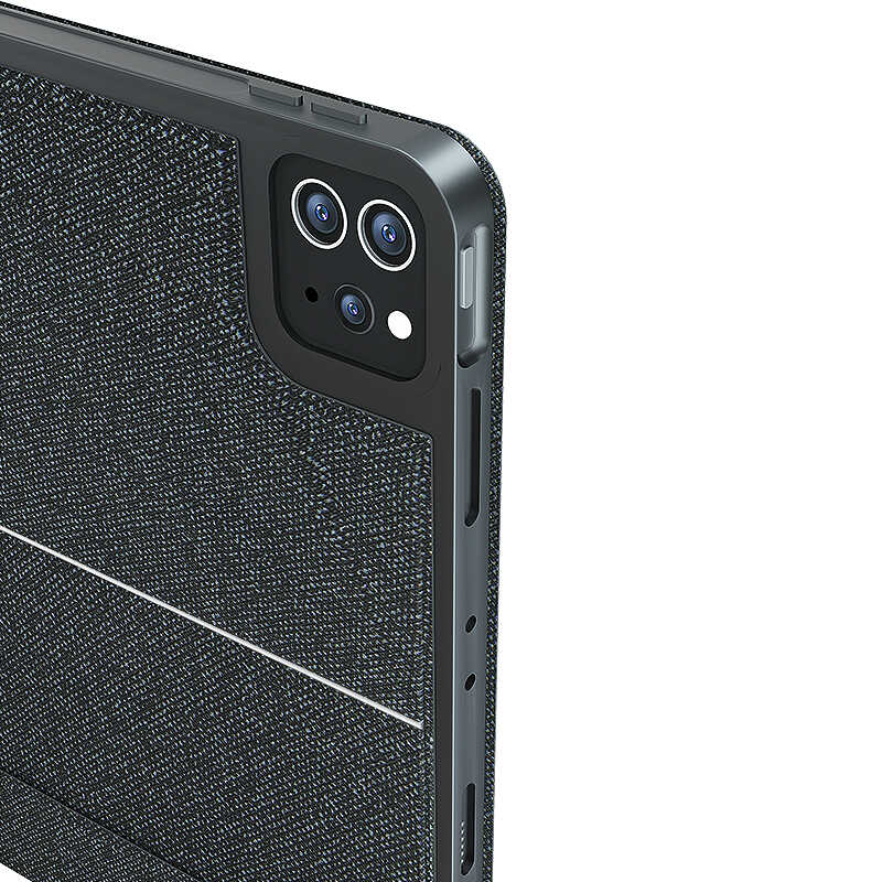 Apple iPad Air 10.9 2020 (4.Nesil) Wiwu Mag Touch Klavyeli Standlı Kılıf Siyah