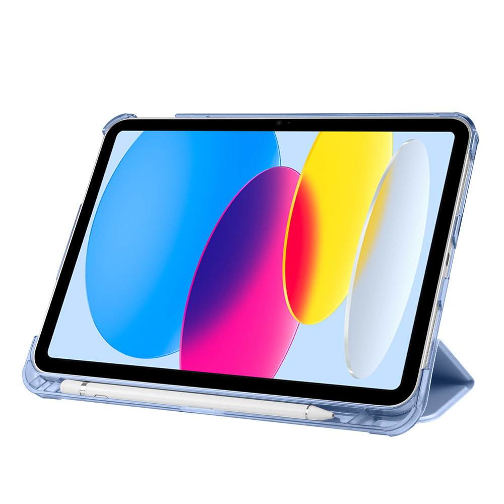 Apple iPad Air 10.9 2022 (10.Nesil) Zore Smart Cover Kalem Bölmeli Standlı 1-1 Kılıf Kırmızı