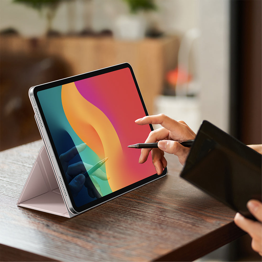 Apple iPad Air 11 2024 Amazingthing Matte Pro Mag Folio Katlanabilir Magnetik Standlı Kılıf Mavi