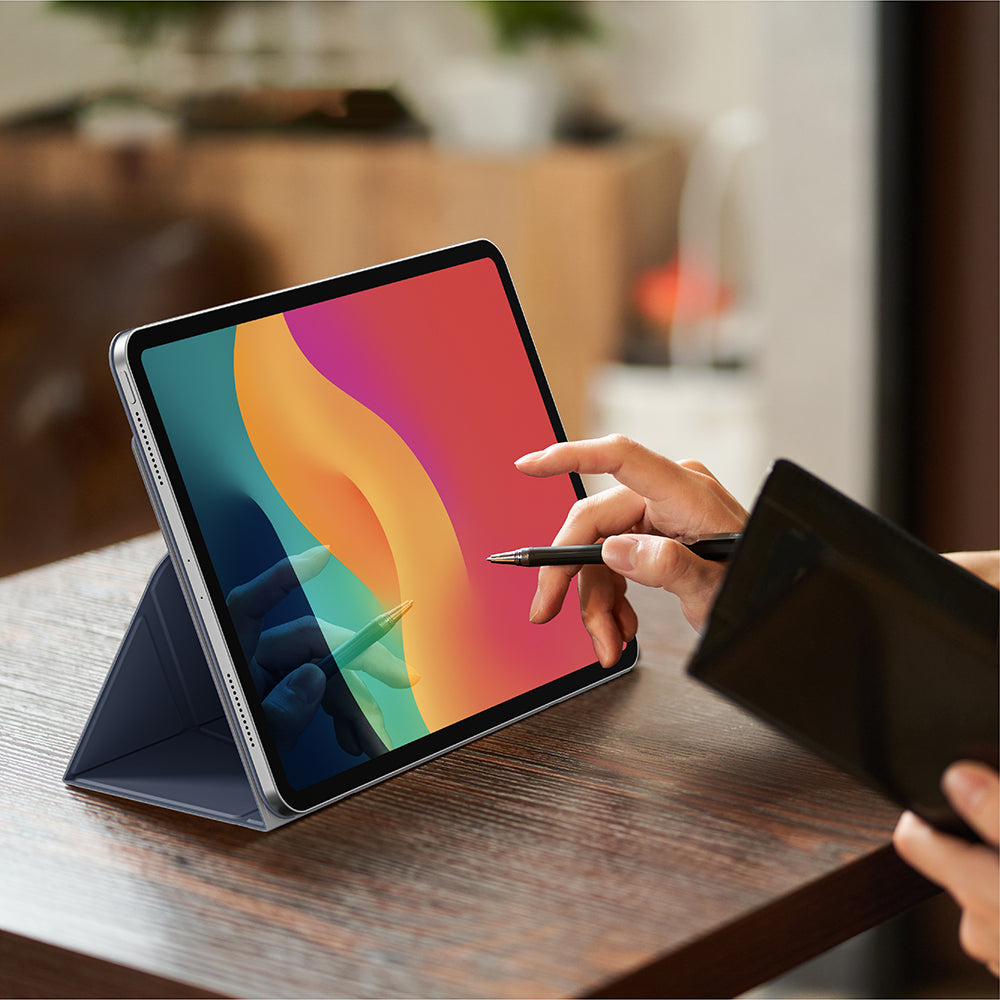 Apple iPad Air 11 2024 Amazingthing Matte Pro Mag Folio Katlanabilir Magnetik Standlı Kılıf Siyah