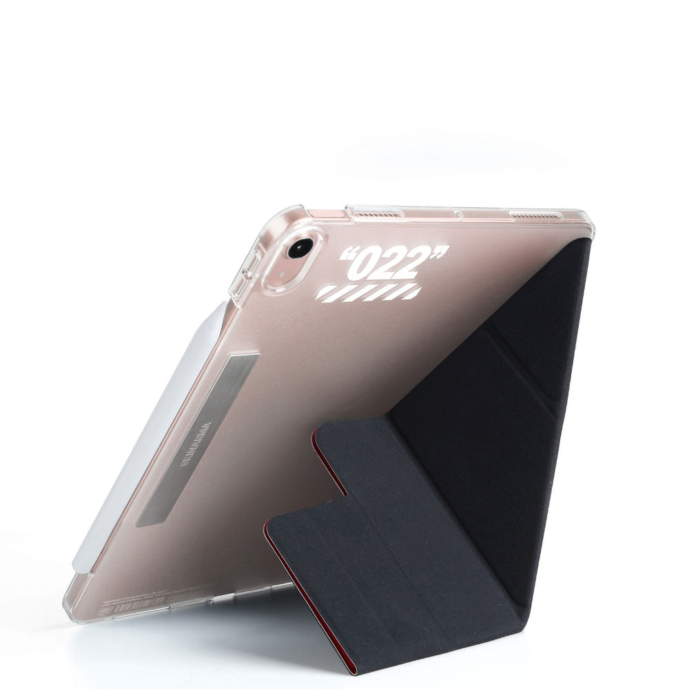 Apple iPad Air 11 2024 Kılıf SkinArma Kalemlikli Arkası Şeffaf Standlı Magnetik Taihi Sora Kılıf Siyah