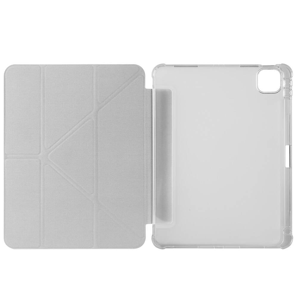 Apple iPad Air 11 2024 Kılıf Zore Tri Folding Kalem Bölmeli Standlı Kılıf Açık Yeşil