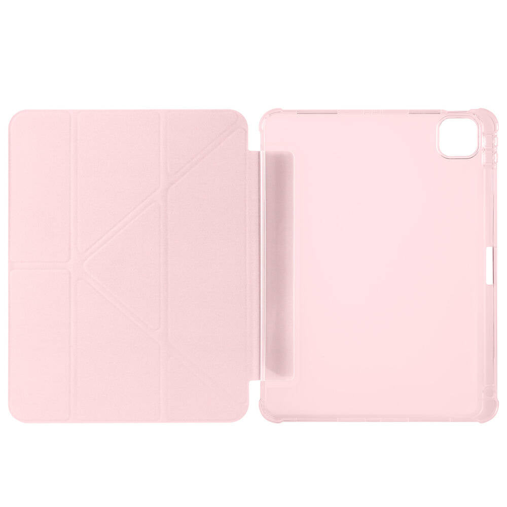 Apple iPad Air 11 2024 Kılıf Zore Tri Folding Kalem Bölmeli Standlı Kılıf Lacivert