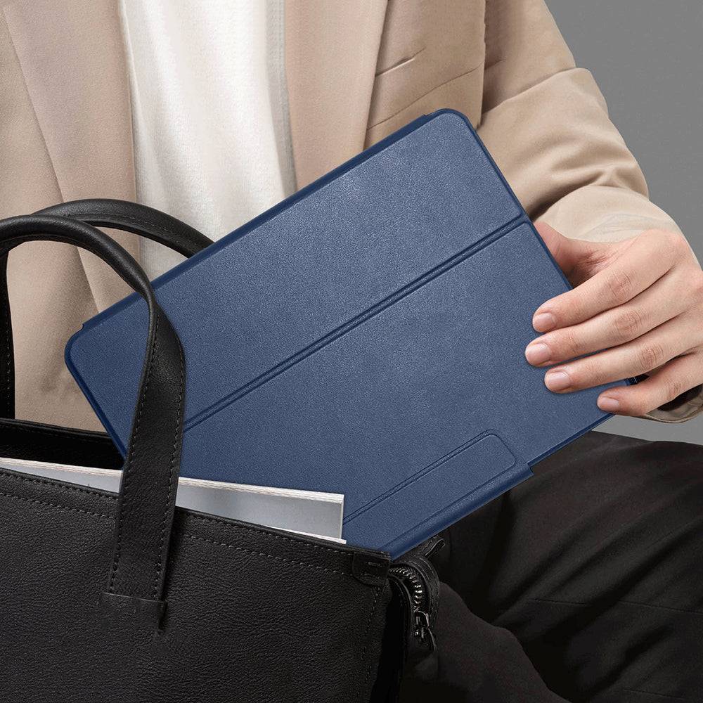 Apple iPad Air 11 2024 Raptic Spin Detachable Folio PU Ayrılabilir Kalem Bölmeli Standlı Kılıf Siyah