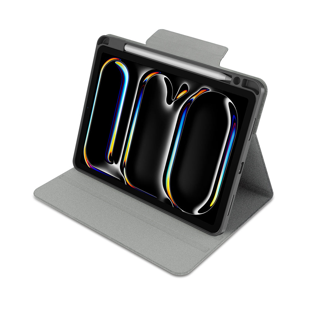 Apple iPad Air 11 2024 Raptic Spin Detachable Folio PU Ayrılabilir Kalem Bölmeli Standlı Kılıf Siyah