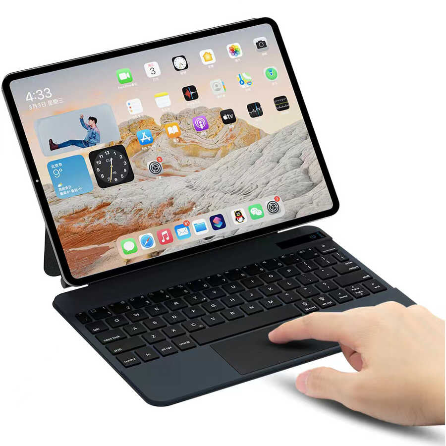Apple iPad Air 11 2024 Wiwu Magic Keyboard Siyah