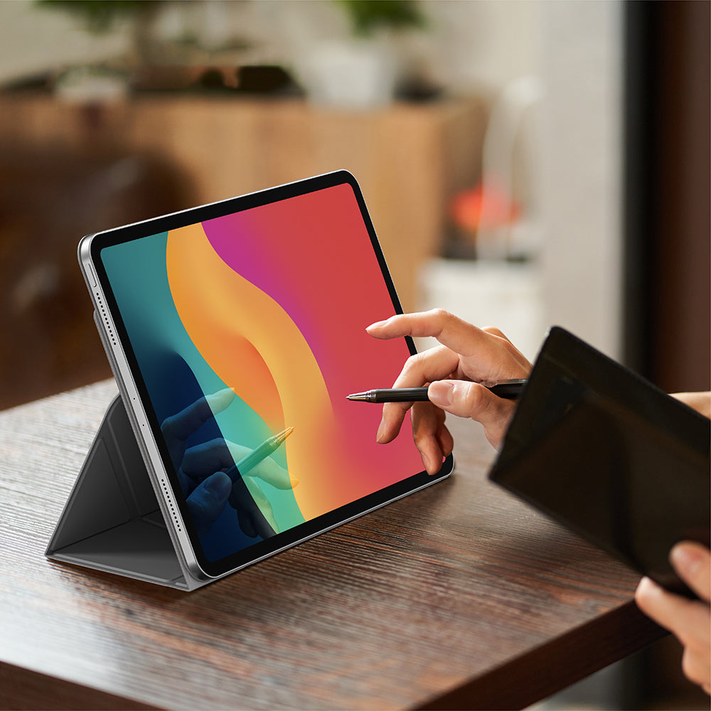 Apple iPad Air 11 2025 M3 Amazingthing Matte Pro Mag Folio Katlanabilir Magnetik Standlı Kılıf Siyah