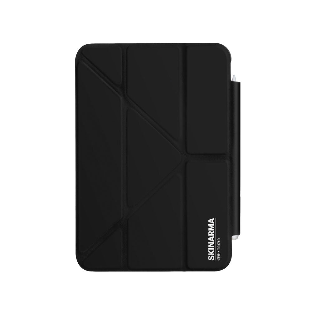 Apple iPad Air 11 2025 M3 Kılıf SkinArma Kalemlikli Arkası Şeffaf Standlı Magnetik Taihi Sora Kılıf Siyah