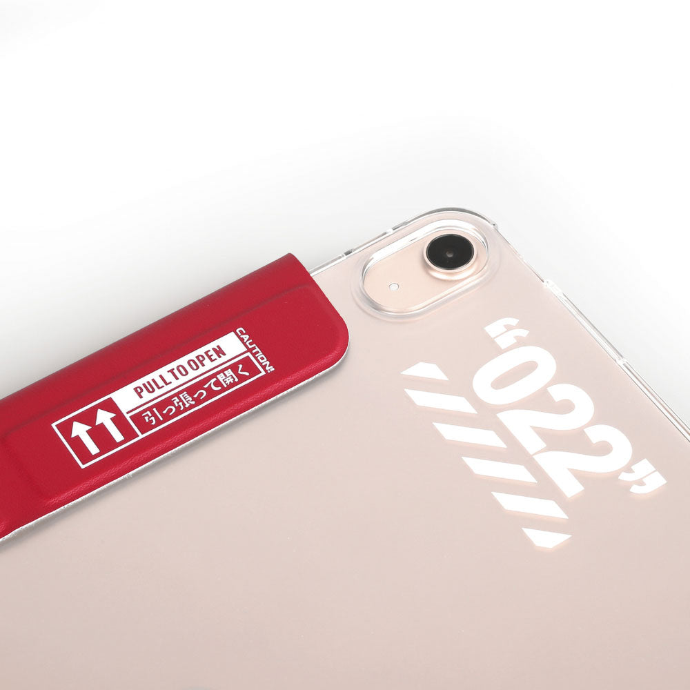 Apple iPad Air 11 2025 M3 Kılıf SkinArma Kalemlikli Arkası Şeffaf Standlı Magnetik Taihi Sora Kılıf Kırmızı