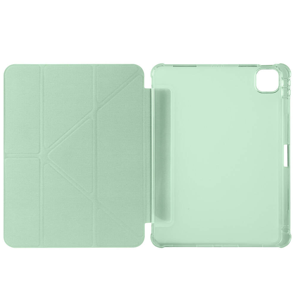 Apple iPad Air 11 2025 M3 Kılıf Zore Tri Folding Kalem Bölmeli Standlı Kılıf Açık Yeşil