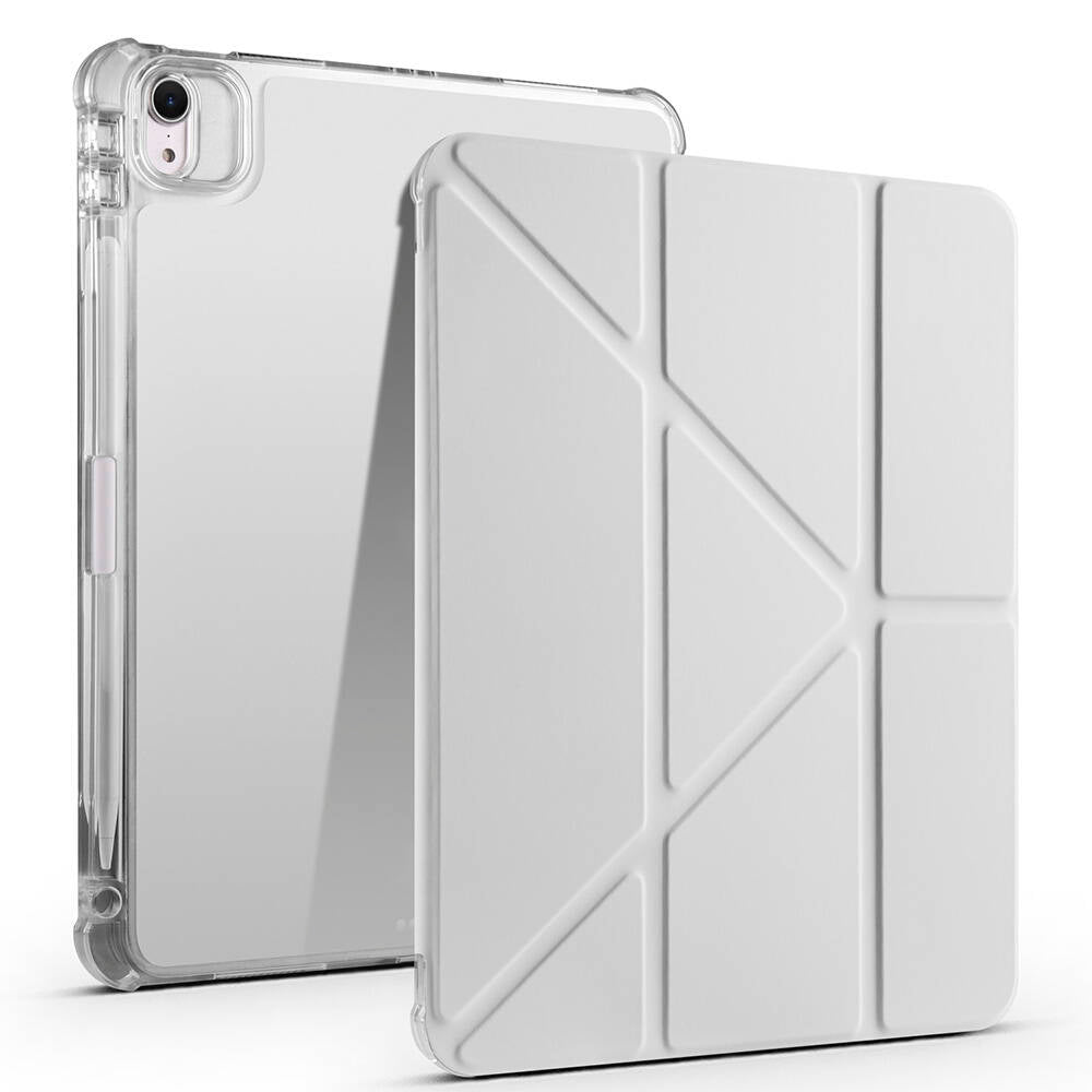 Apple iPad Air 11 2025 M3 Kılıf Zore Tri Folding Kalem Bölmeli Standlı Kılıf Gri