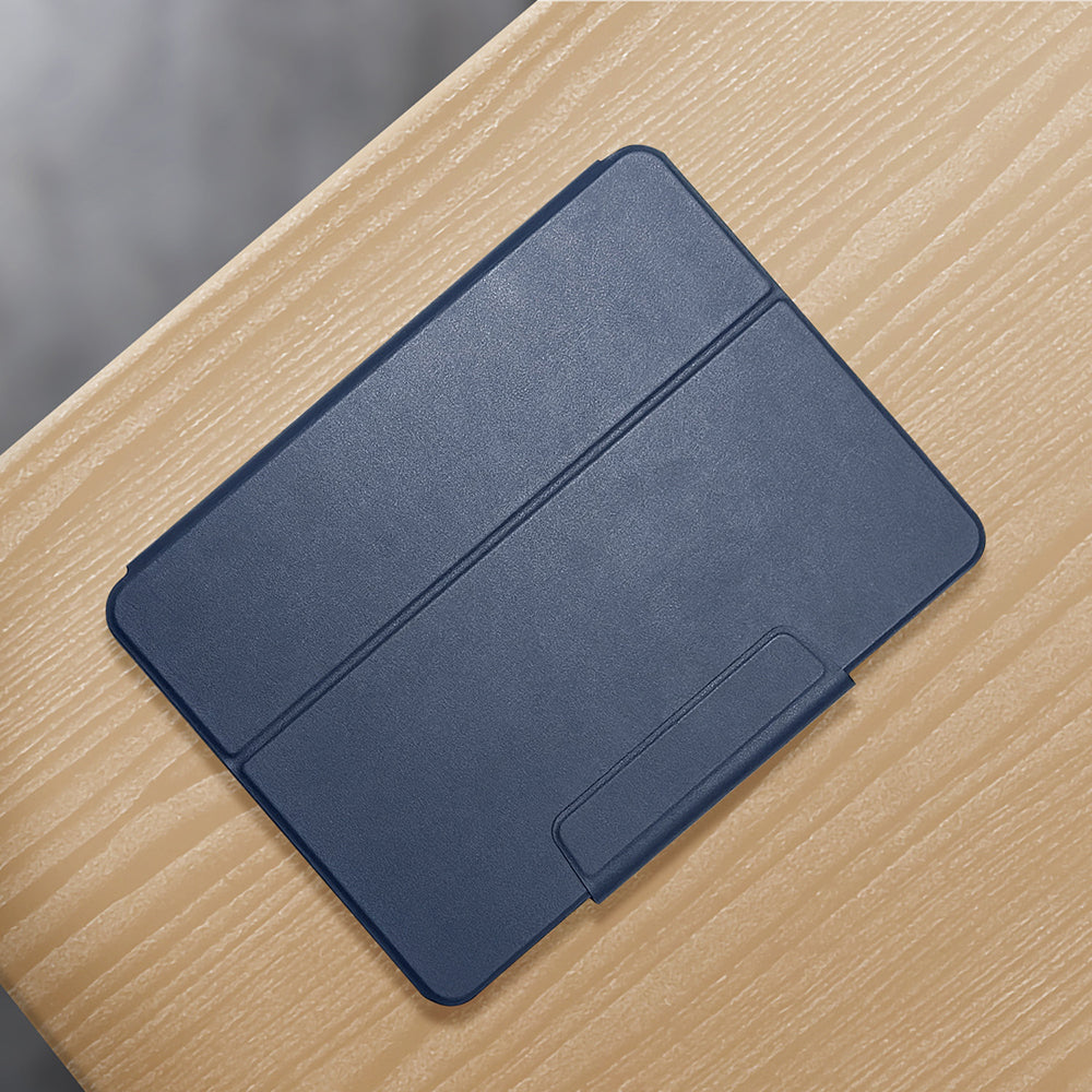 Apple iPad Air 11 2025 M3 Raptic Spin Detachable Folio PU Ayrılabilir Kalem Bölmeli Standlı Kılıf Lacivert