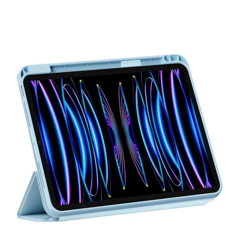 Apple iPad Air 11 2024 Wiwu 360° Dönebilen Standlı Magnetik Koruyucu Tablet Kılıfı Pembe