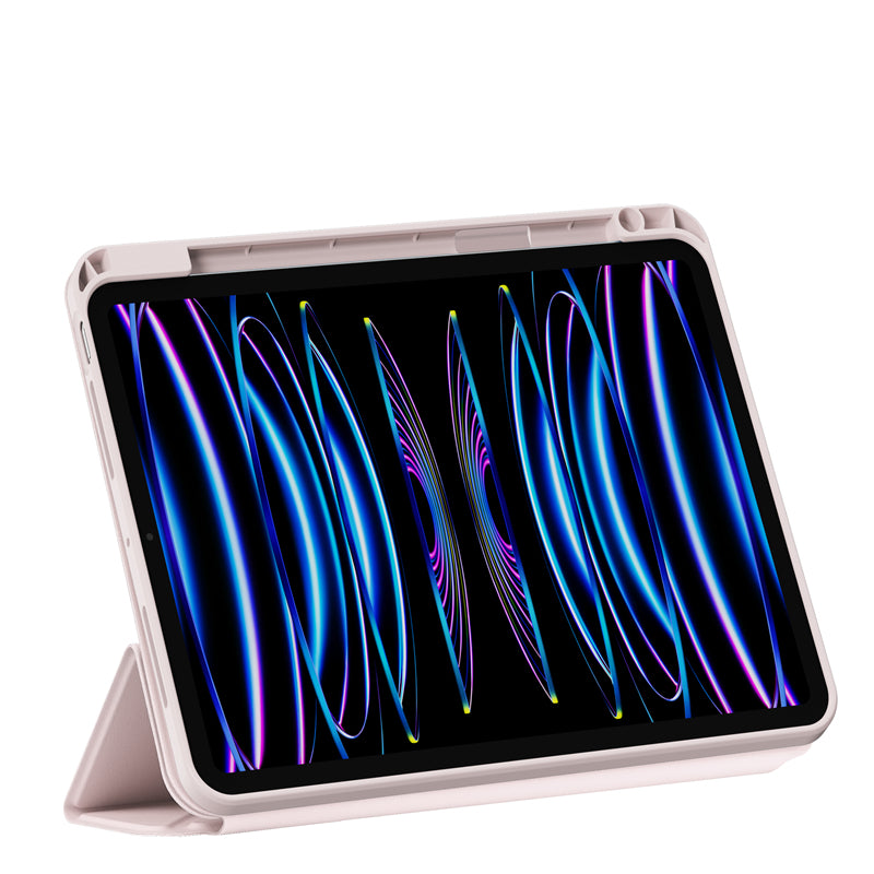 Apple iPad Air 11 2024 Wiwu 360° Dönebilen Standlı Magnetik Koruyucu Tablet Kılıfı Gri