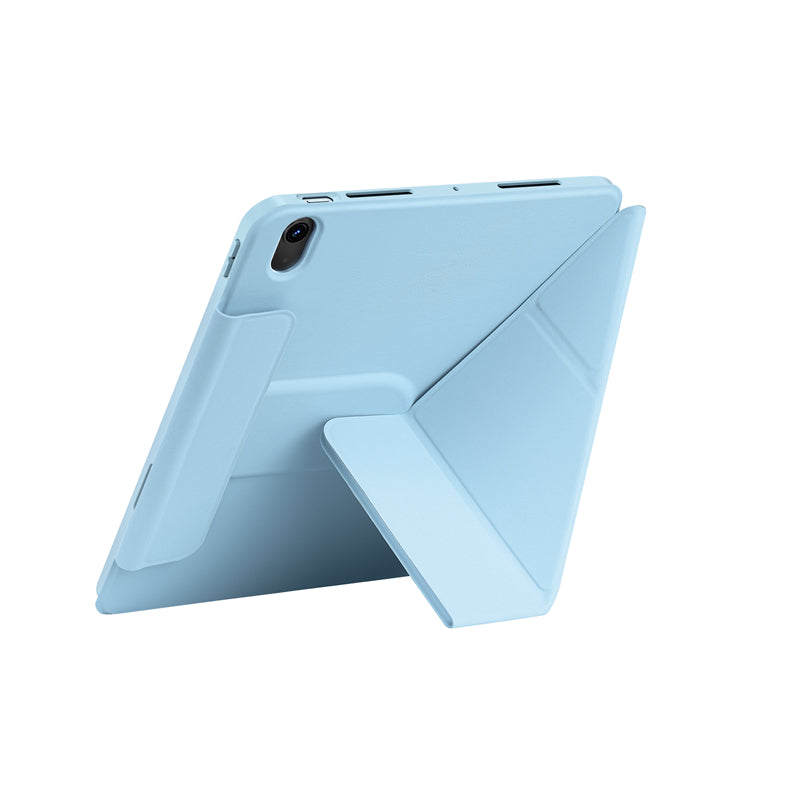 Apple iPad Air 11 2024 Wiwu 360° Dönebilen Standlı Magnetik Koruyucu Tablet Kılıfı Gri