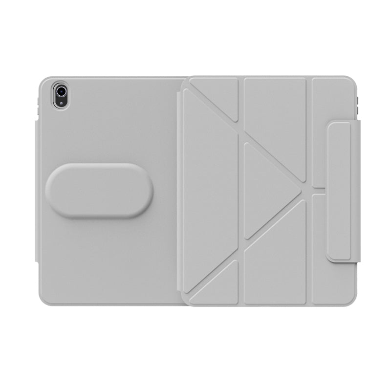 Apple iPad Air 11 2024 Wiwu 360° Dönebilen Standlı Magnetik Koruyucu Tablet Kılıfı Gri