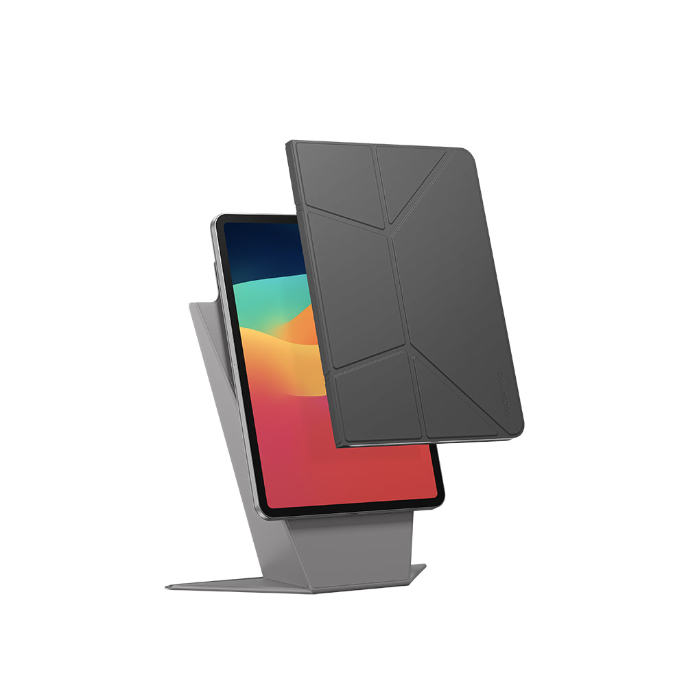 Apple iPad Air 13 2024 Amazingthing Matte Pro Mag Folio Katlanabilir Magnetik Standlı Kılıf Mavi