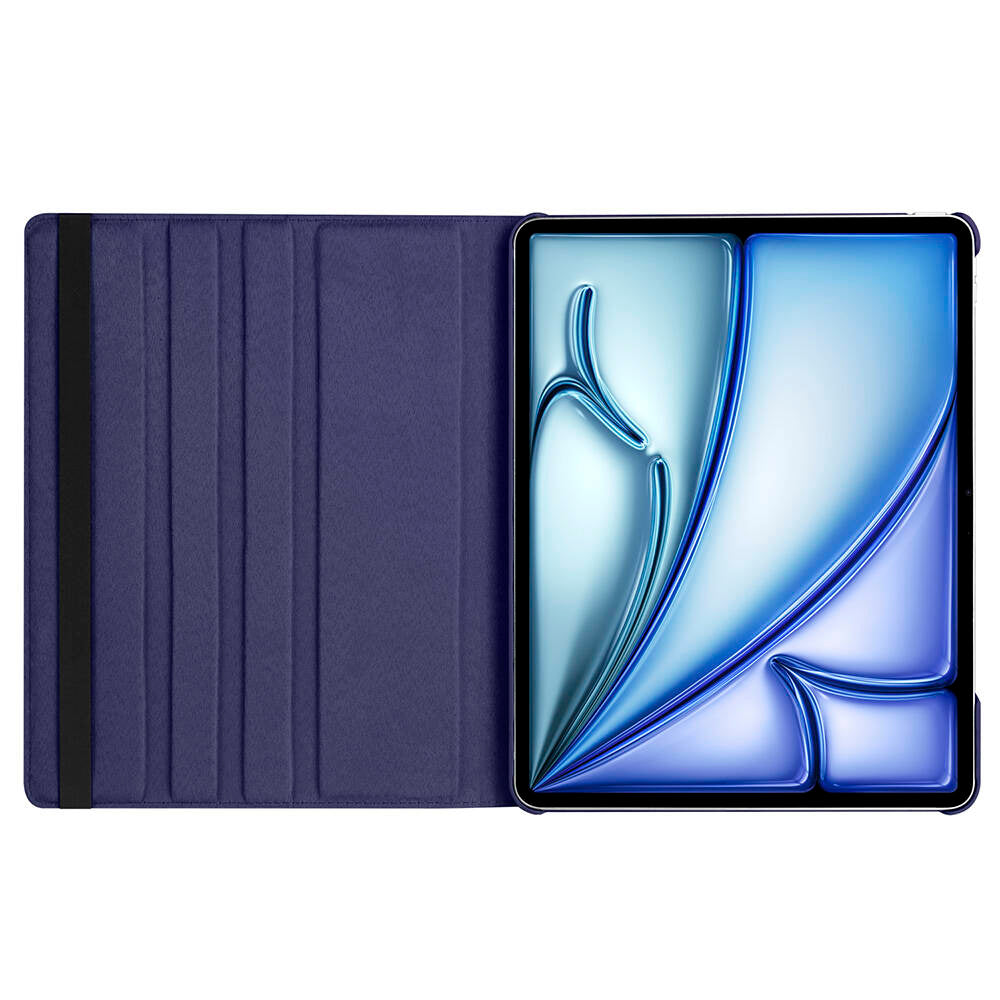 Apple iPad Air 13 2024 Zore Dönebilen Standlı Kılıf Mor