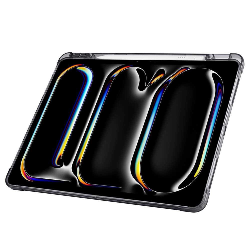 Apple iPad Air 13 2025 M3 Kılıf Zore Tri Folding Kalem Bölmeli Standlı Kılıf Gold