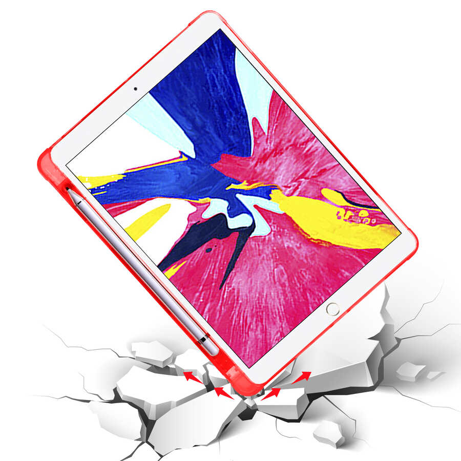 Apple iPad Pro 10.5 (7.Nesil) Kılıf Zore Tri Folding Kalem Bölmeli Standlı Kılıf Lila