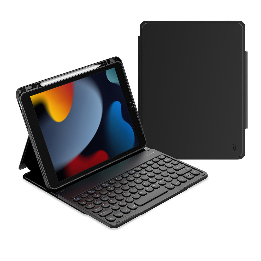 Apple iPad Pro 10.5 (7.Nesil) Wiwu Protective Gizli Kalem Bölmeli Klavyeli Kılıf Mavi