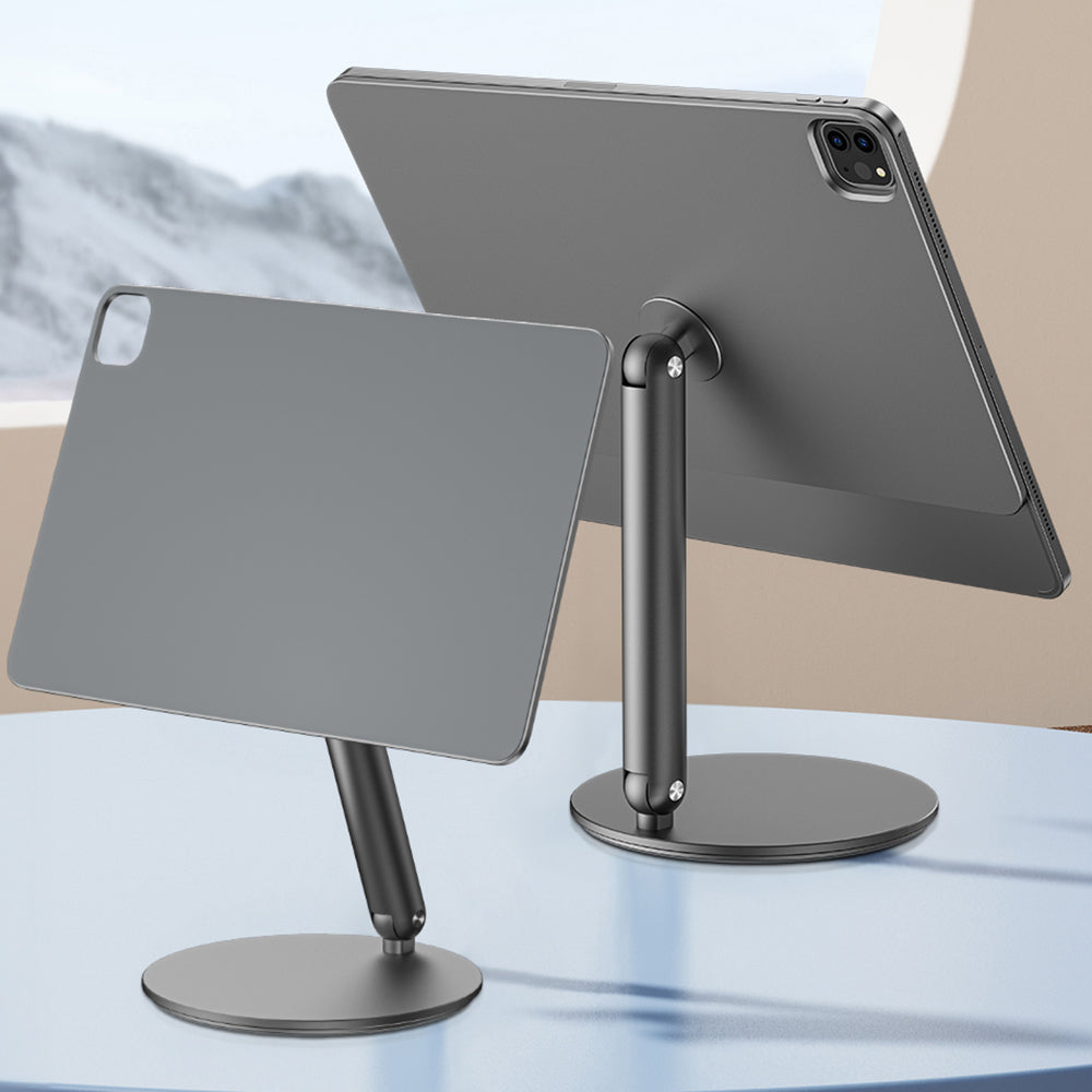 Apple iPad Pro 11 2020 (2.Nesil) Wiwu ZM-310 360 Derece Dönebilen Magnetik Başlıklı Tablet Standı Gri