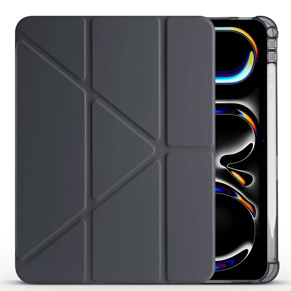 Apple iPad Pro 11 2024 Kılıf Zore Tri Folding Kalem Bölmeli Standlı Kılıf Yeşil